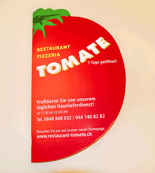 Speisen- und Getränkekarte - Modell Swiss Card